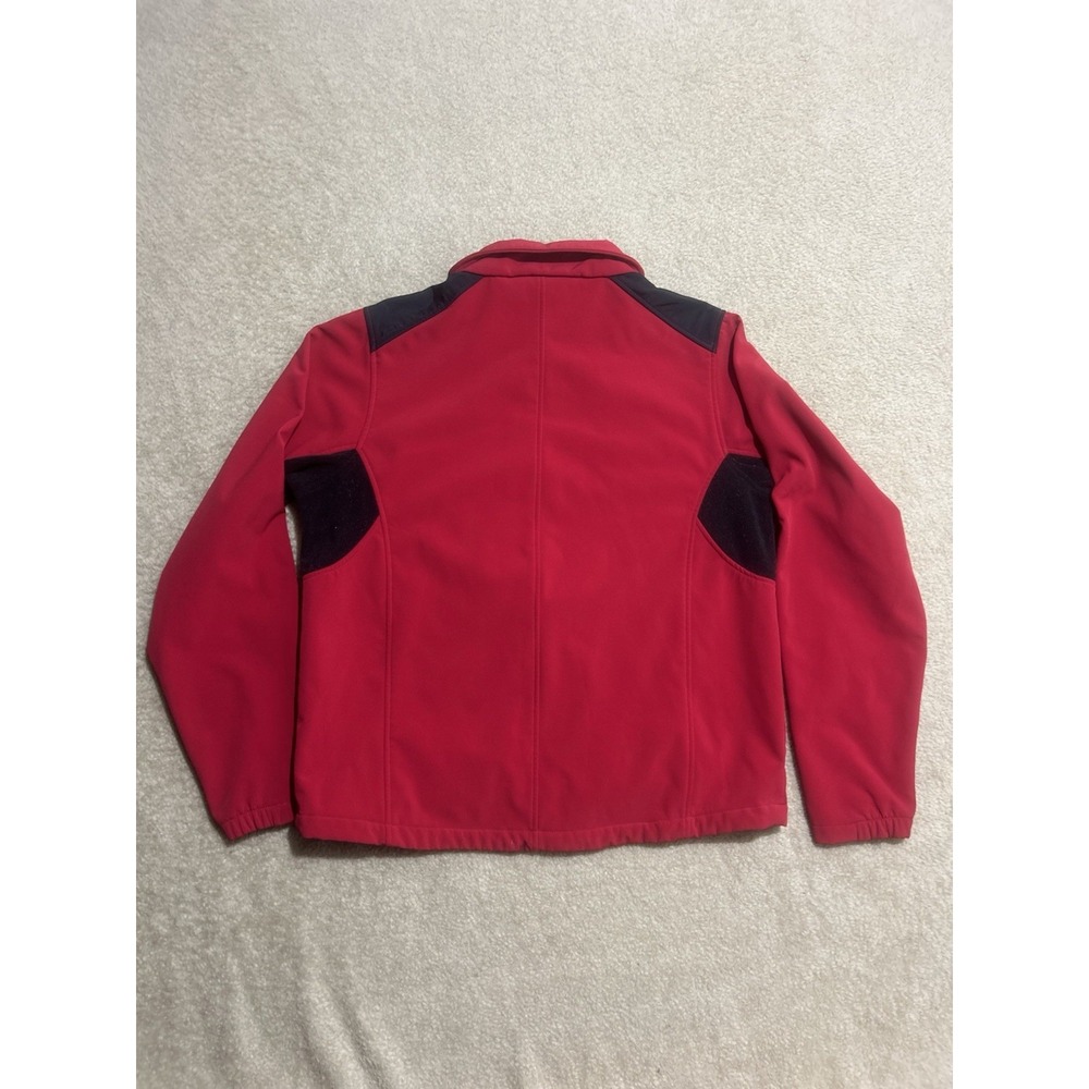 Black Diamond Jacket Mens Medium Red Black Softshell Fleece Lined Coat 5 Pockets - Picture 9 of 10